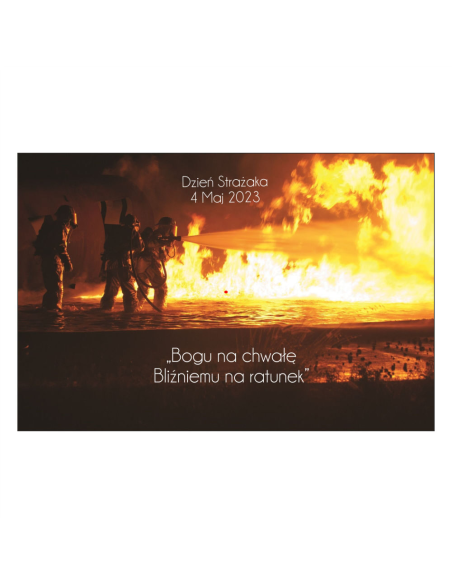 Magnesy na Lodówkę Dzień Strażaka 4 Maj 2023 Bogu Chwałę