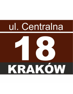 Tablica Adresowa na Dom z Numerem 21x15 cm – 150 Wzorów