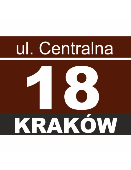 Tablica Adresowa na Dom z Numerem 21x15 cm – 150 Wzorów