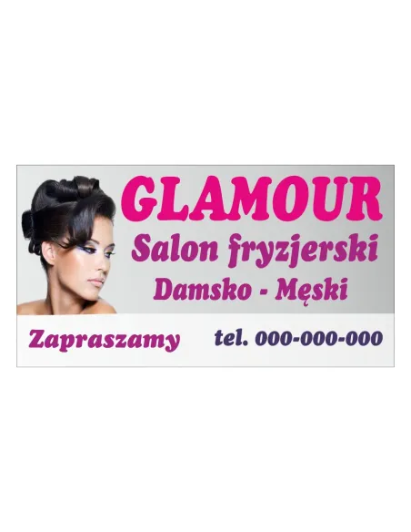 Baner – Salon Fryzjerski Damsko Męski Reklamowy Gotowe