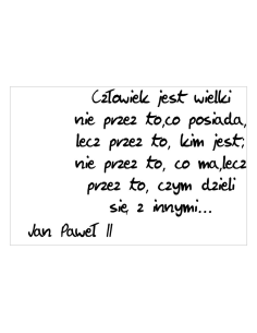 Magnesy na Lodówkę – Jan Paweł Ll – Człowiek Jest Wielki