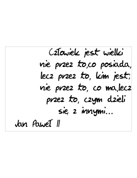 Magnesy na Lodówkę – Jan Paweł Ll – Człowiek Jest Wielki