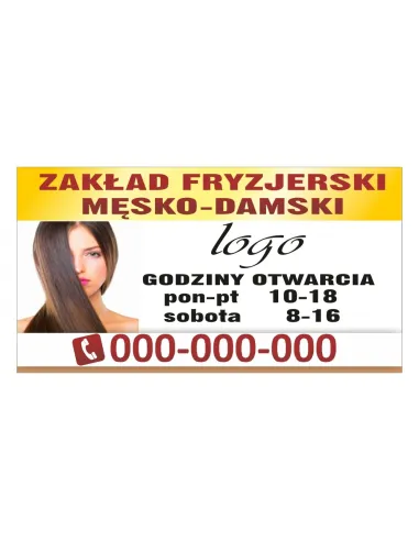 Baner – Zakład Fryzjerski Męsko Damski Reklamowy Gotowe