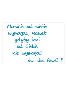 Magnesy na Lodówkę Pielgrzymka Musicie Siebie Wymagać