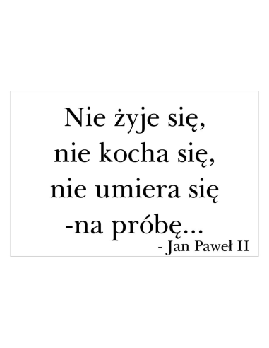 Magnesy na Lodówkę Nie Żyję Sie Kocha Się Umiera Próbę