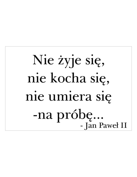 Magnesy na Lodówkę Nie Żyję Sie Kocha Się Umiera Próbę