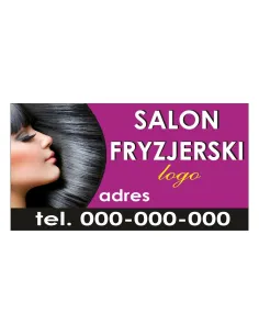 Baner – Salon Fryzjerski Gotowy Projekt Reklamowy dla Firmy