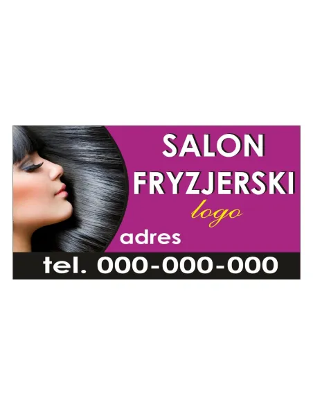 Baner – Salon Fryzjerski Gotowy Projekt Reklamowy dla Firmy