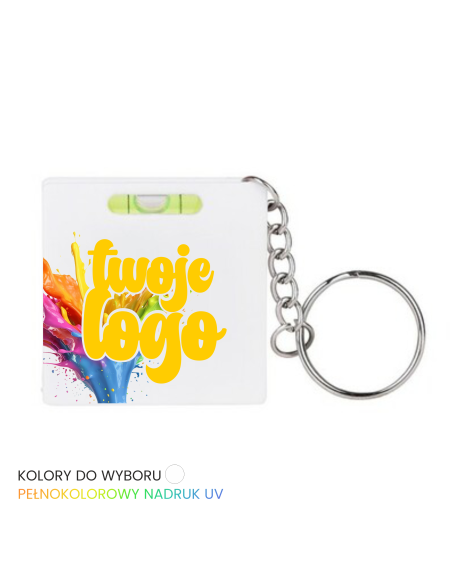 Brelok miarka z poziomicą, Nadruk UV Personalizowany gadżet reklamowy 50szt