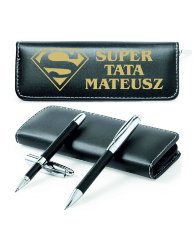 Zestaw piśmienniczy, długopis i pióro kulkowe