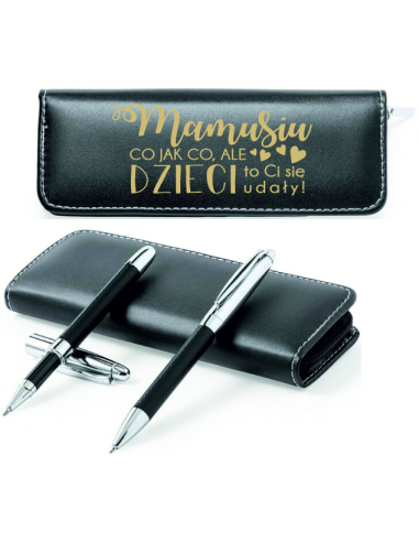 Zestaw piśmienniczy, długopis i pióro kulkowe