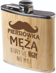 Personalizowana piersiówka z napisem – Upominek Dzień Nauczyciela dla Taty