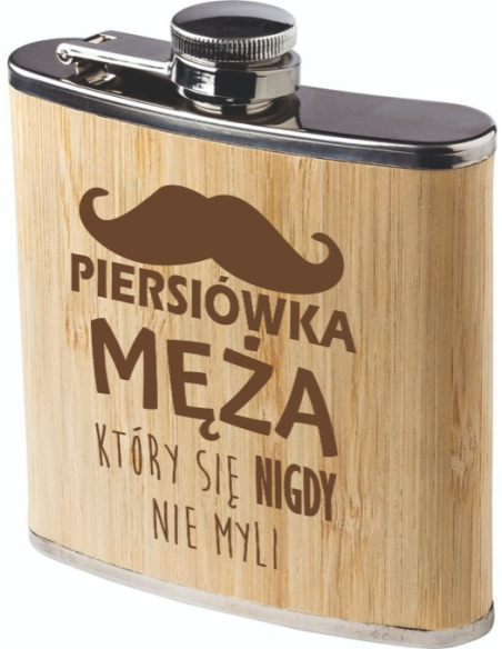 Personalizowana piersiówka z napisem – Upominek Dzień Nauczyciela dla Taty