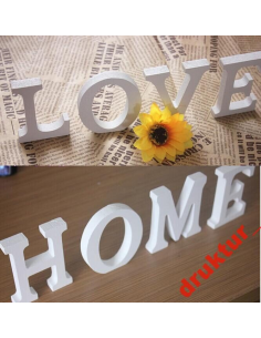 Home Love Napis Malowany 50cm Stojący Ozdoba Styroduru