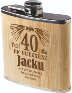 Elegancka piersiówka z personalizacją – Dowolny grawer z Twoim Logo prezent