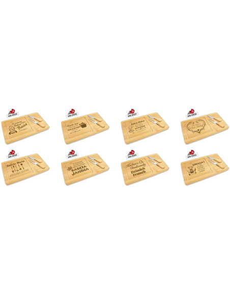 Zestaw do serów z indywidualnym grawerem Elegancki dodatek Kuchenny Gadżet
