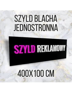 Tablica Reklamowa – Szyld Metalowy 400x100 Jednostronna