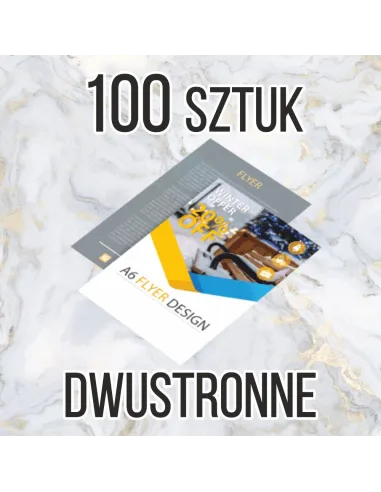 Ulotki A4 100 sztuk z Nadrukiem Reklamowy + Projekt