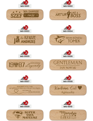 Etui drewniane z TWOIM Nadrukiem Firma Logo Prezent Twój Grawer
