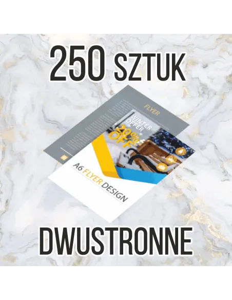 Ulotki A4 250 sztuk z Nadrukiem Reklamowy + Projekt