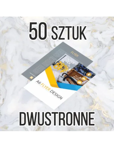 Ulotki A5 50 sztuk z Nadrukiem Reklamowy + Projekt