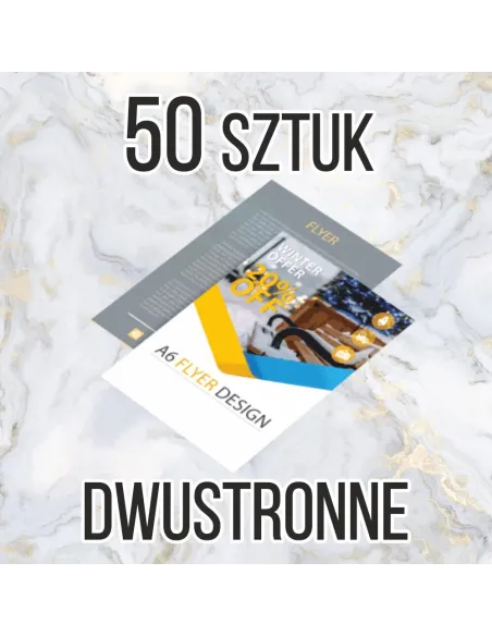 Ulotki A5 50 sztuk z Nadrukiem Reklamowy + Projekt