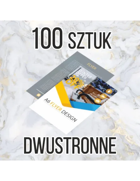 Ulotki A5 100 sztuk z Nadrukiem Reklamowy + Projekt