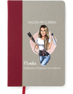 Notes A5 Idealny PREZENT Reklamowy Dla Fryzjerki i Twój nadruk