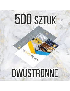 Ulotki A6 500 sztuk z Nadrukiem Reklamowy + Projekt