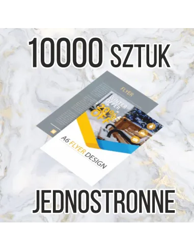 Ulotki A6 10000 sztuk z Nadrukiem Reklamowy + Projekt