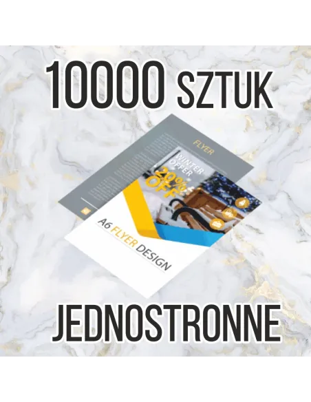 Ulotki A6 10000 sztuk z Nadrukiem Reklamowy + Projekt