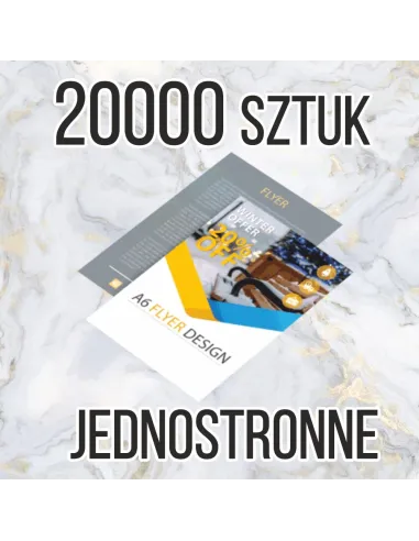 Ulotki A6 20000 sztuk z Nadrukiem Reklamowy + Projekt
