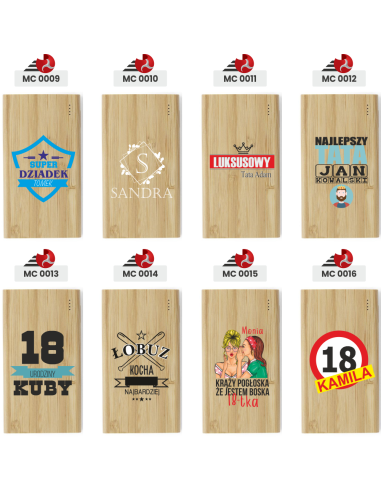 Powerbank 8000 mAh z logo firmy Personalizowany nadruk UV 200szt 