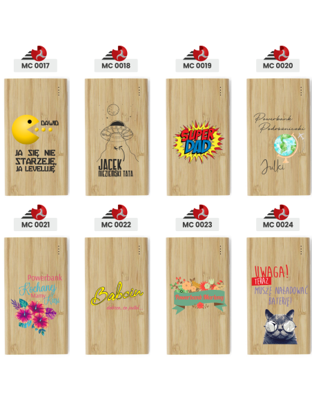 Powerbank 8000 mAh z logo firmy Personalizowany nadruk UV 200szt 