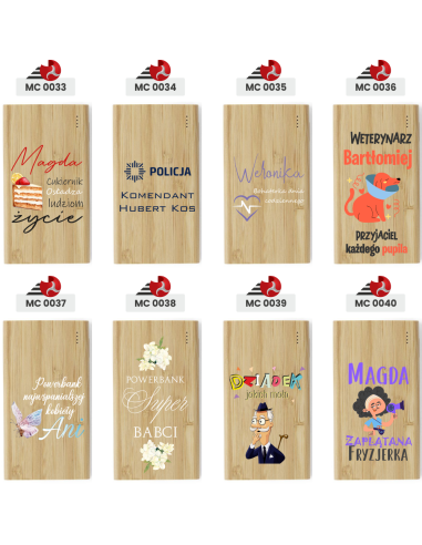 Power bank reklamowy 8000 mAh Nadruk UV logo Gadżet firmowy 100 szt 