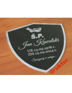 Tabliczka Nagrobna Informacyjna Nagrobkowa z Laminatu