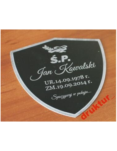 Tabliczka Nagrobna Informacyjna Nagrobkowa z Laminatu