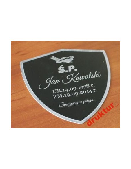 Tabliczka Nagrobna Informacyjna Nagrobkowa z Laminatu