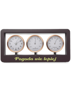 Prezent z nadrukiem stacja pogodowa zegar termometr higrometr DUŻO WZORÓW