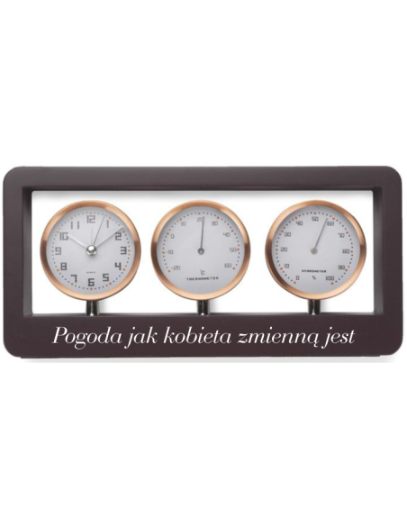 STACJA POGODY gadżet do domu prezent z twoim nadrukiem tekstem logo
