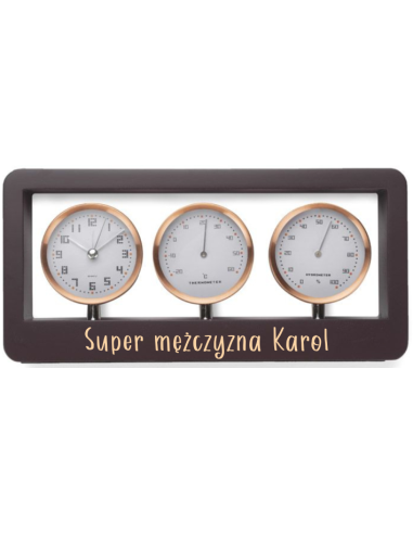 Stacja pogody z TWOIM LOGO nadrukiem UV dowolny wzór napis imię