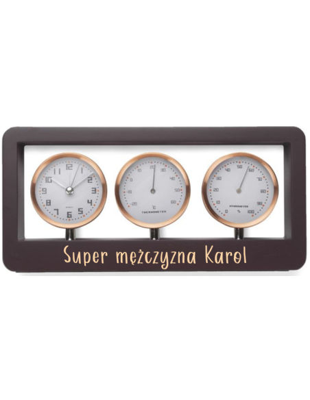 Stacja pogody z TWOIM LOGO nadrukiem UV dowolny wzór napis imię