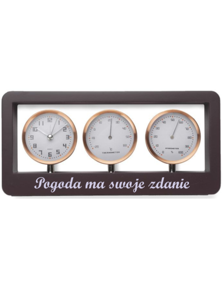 Prezent Stacja pogody na biurko z twoim dowolnym nadrukiem imieniem tekstem