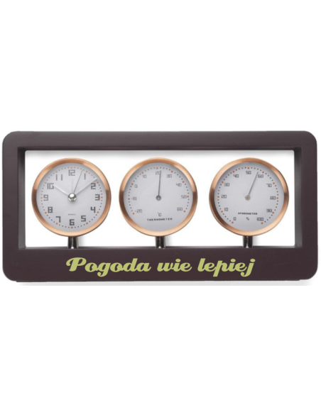 Idealny Prezent STACJA POGODY na baterie z nadrukiem UV napis decykacja