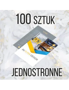 Ulotki A4 100 sztuk + Projekt z Nadrukiem Reklamowy
