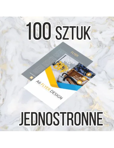 Ulotki A4 100 sztuk + Projekt z Nadrukiem Reklamowy