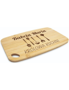 Deska do krojenia PREZENT Dzień BABCI Upominek z Twoją Grafiką GRAWER Logo
