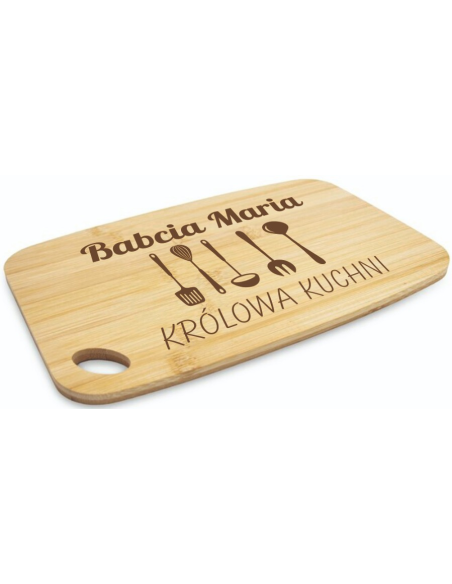 Deska do krojenia PREZENT Dzień BABCI Upominek z Twoją Grafiką GRAWER Logo