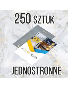 Ulotki A5 250 sztuk + Projekt z Nadrukiem Reklamowy