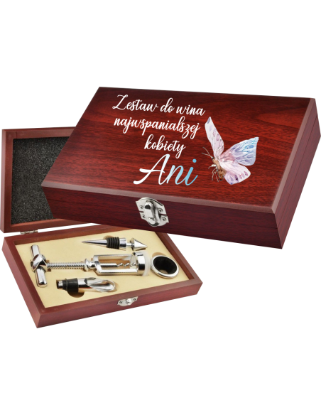 NADRUK UV Zestaw do wina PREZENT PERSONALIZOWANY NA DZIEŃ BABCI DZIADKA